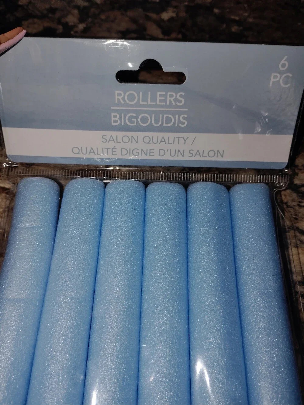 Purple and Light Blue Foam Hair Rollers - Soft Styling Set New - Picture 2 of 4